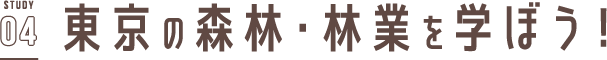 STUDY04 東京の林業を学ぼう！