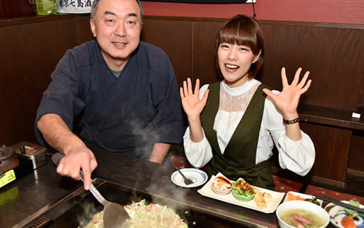 東京生まれの食材ともんじゃ焼きの名店へ