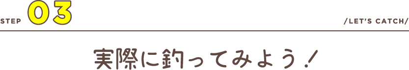 実際に釣ってみよう！