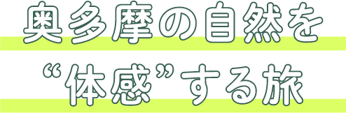 奥多摩の自然を“体験”する旅